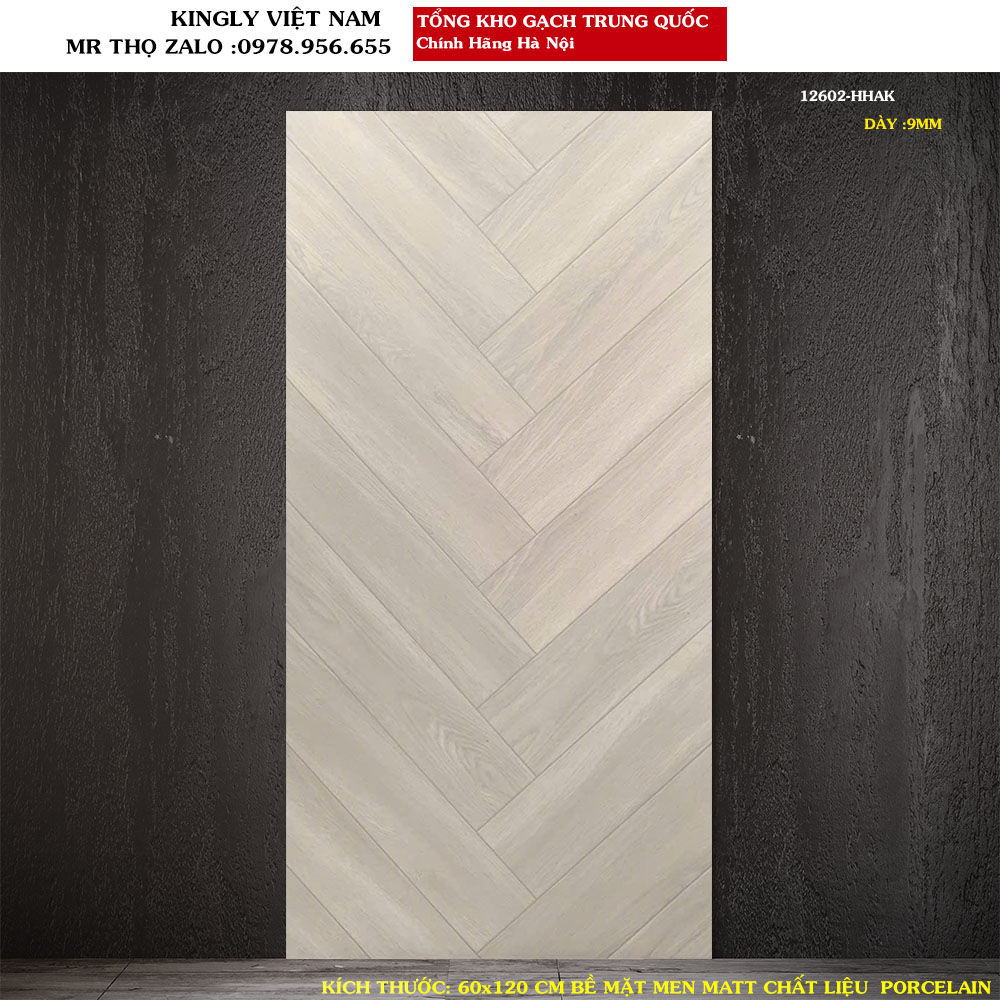 Gạch giả gỗ 60x120 cm trung quốc 12602